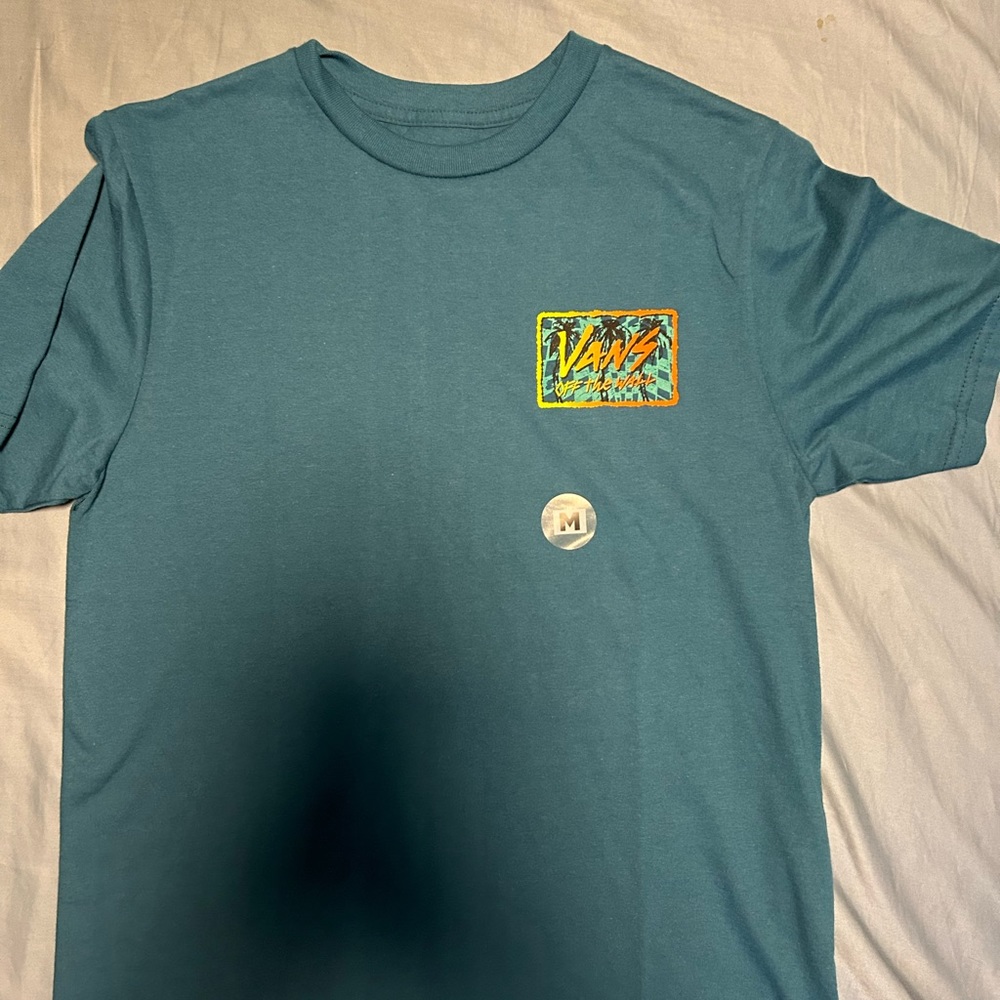 Green/blue Youth Medium Size Vans T-shirt